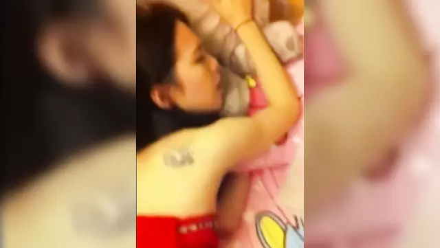 Fucking Asian Girl with Tattoo on Her Unshaved Pussy